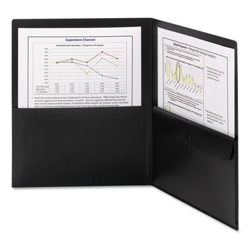Smead® Poly Two-pocket Folder With Security Pocket, 11 X 8 1-2, Blue, 5-pack freeshipping - TVN Wholesale
